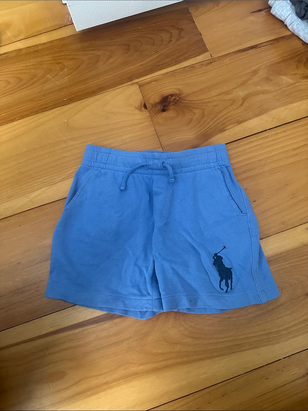 Ralph Lauren Light Blue Cotton Drawstring Athletic Shorts